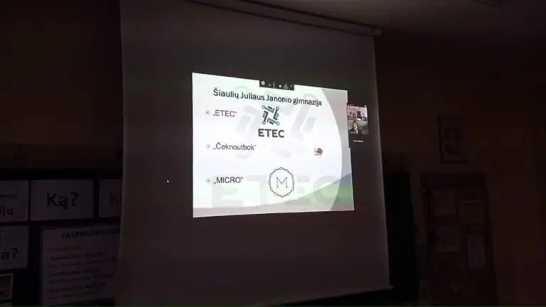 Jaunosios bendrovės „ETEC” nuotolinė pamoka