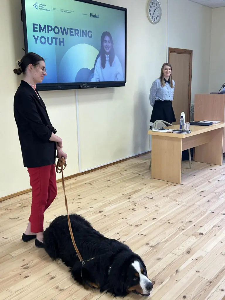 Nuotrauka 3: Svečiuose „Vinted”  atstovė Gabija Gražėnaitė, iOS programuotoja ir Rūta Ladygaitė