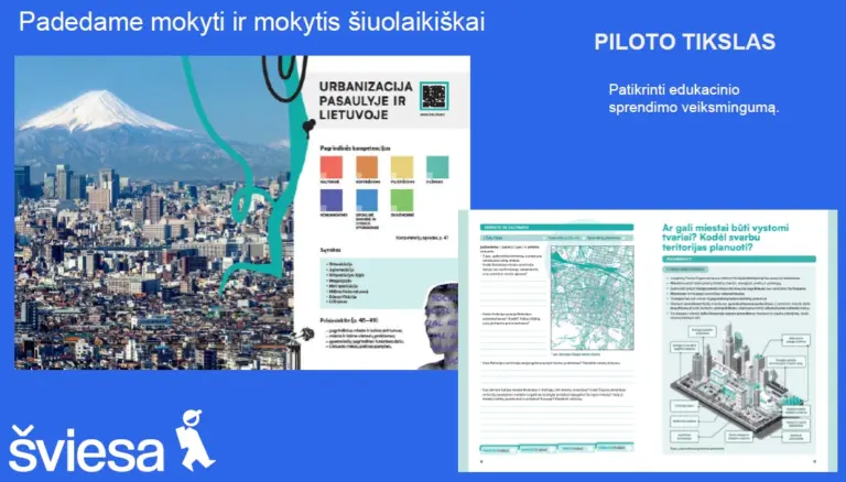Nuotrauka 1: Janoniečiai dalyvauja bandomajame geografijos projekte „Horizontai“