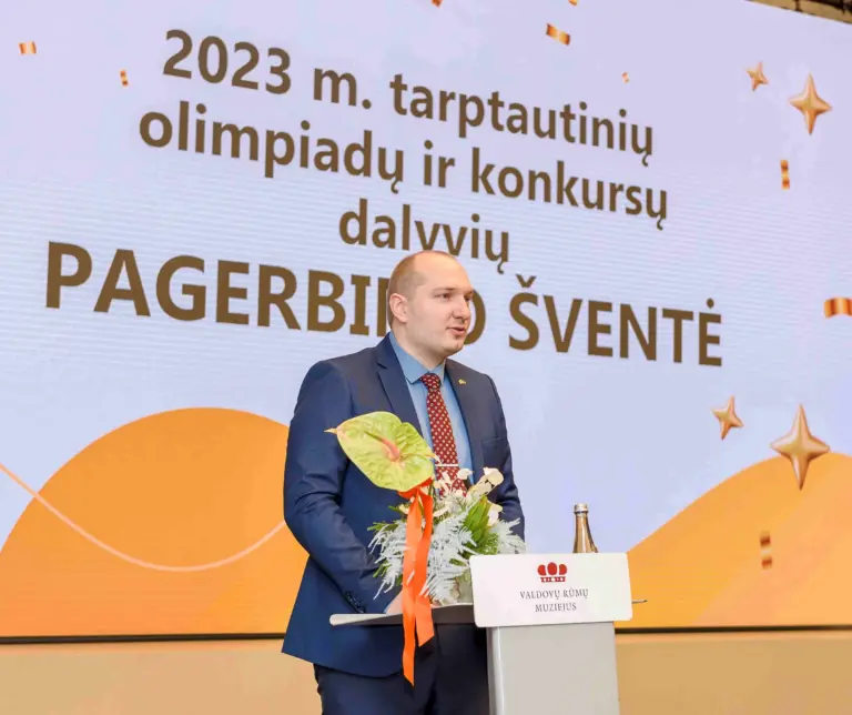 Nuotrauka 2: Tarptautinių olimpiadų dalyvių pagerbimo šventėje