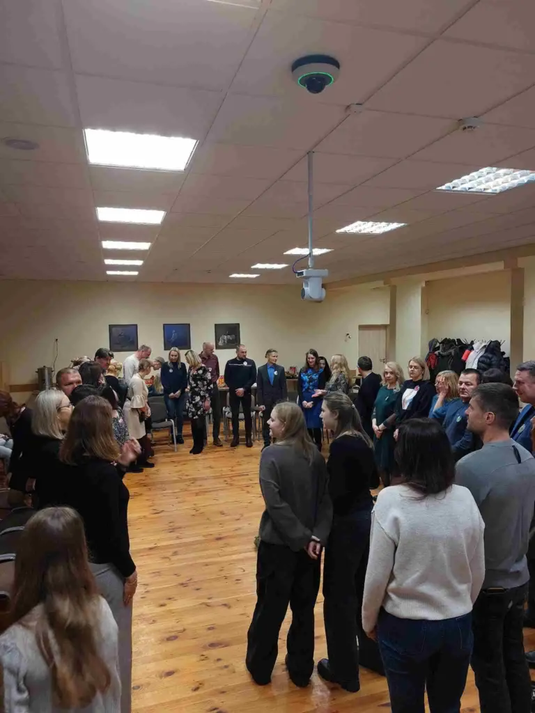 Nuotrauka 1: Kalėdinė dvasia I-osios d klasės tėvelių ir vaikų vakaronėje