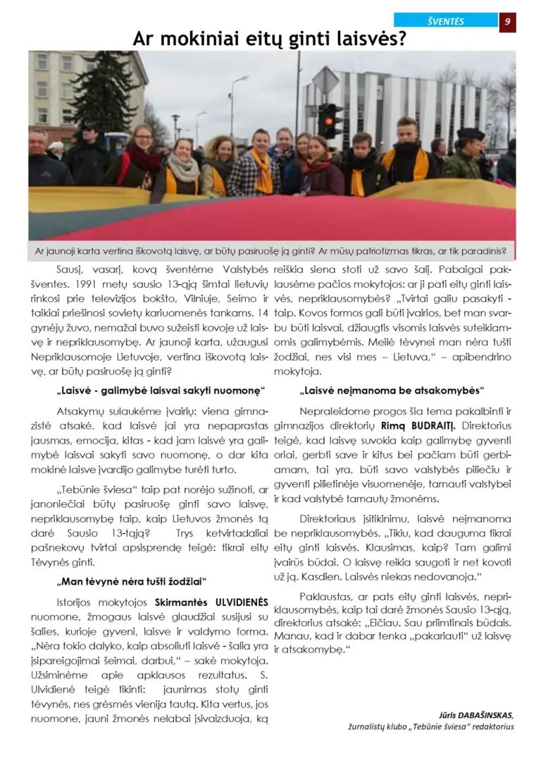 Laikraštis „Tebūnie Šviesa”