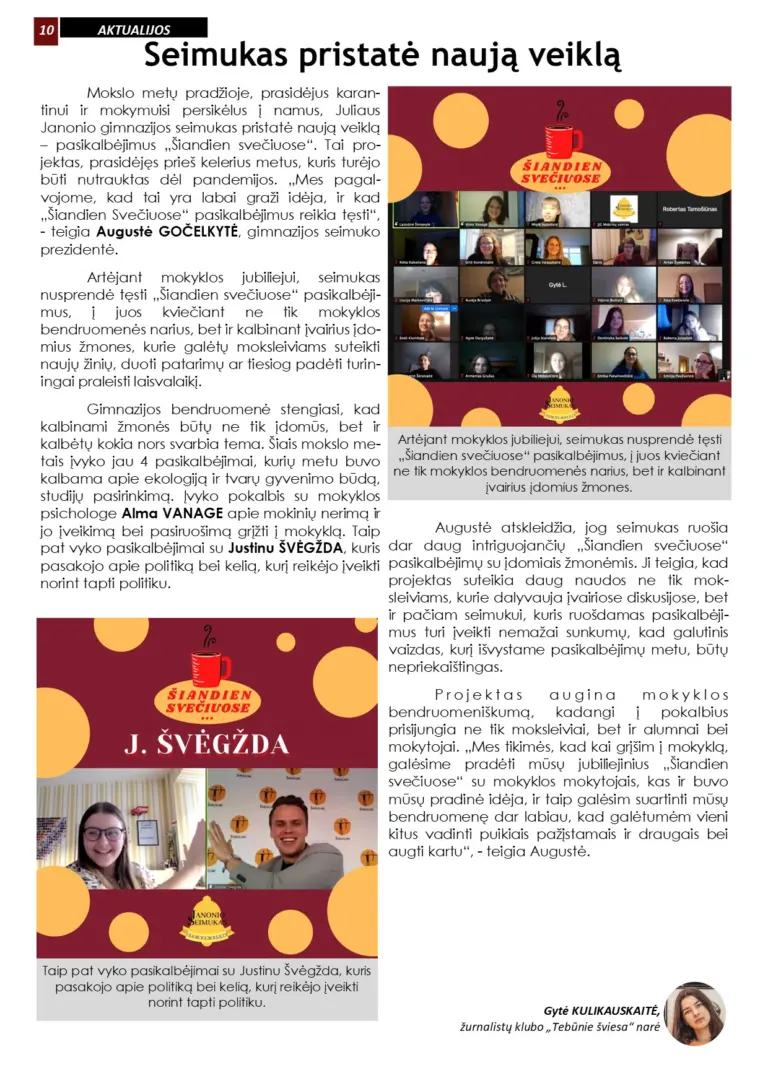 Laikraštis „Tebūnie šviesa” Nr.39