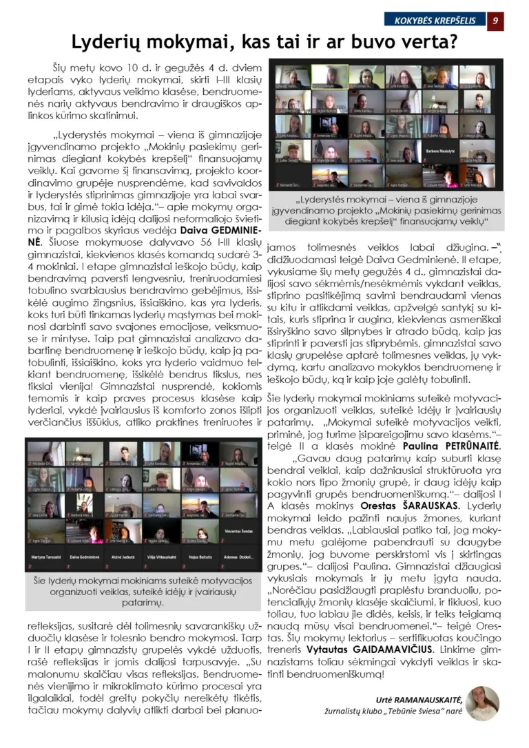 Laikraštis „Tebūnie šviesa” Nr.39