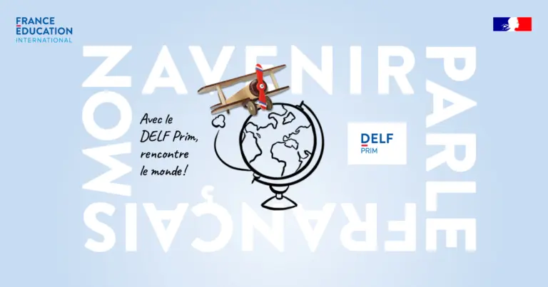 Nuotrauka 3: Informacija/ reklama apie tarptautinį egzaminą DELF/DALF