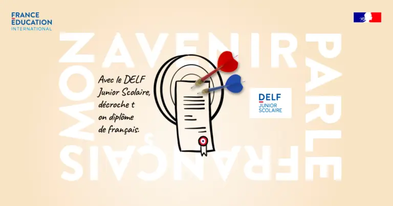 Nuotrauka 4: Informacija/ reklama apie tarptautinį egzaminą DELF/DALF