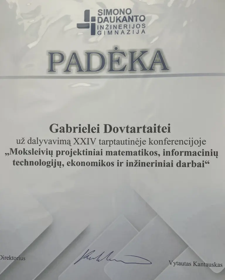 Nuotrauka 2: XXIV tarptautinė moksleivių projektinių matematikos, informacinių technologijų, ekonomikos ir inžinerinių darbų konferencija