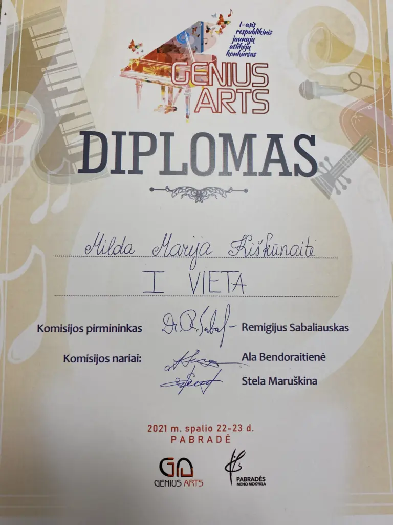 Mildos Marijos Kiškūnaitės laimėjimai
