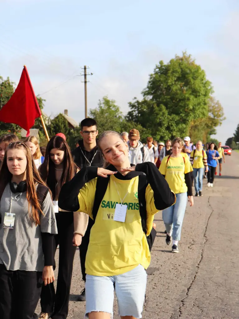Nuotrauka 1: Savanorystė piligriminiame žygyje