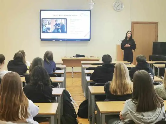 Nuotrauka 2: Susitikimas su Šiaulių technologijų mokymo centro  karjeros specialiste I.Gailiene