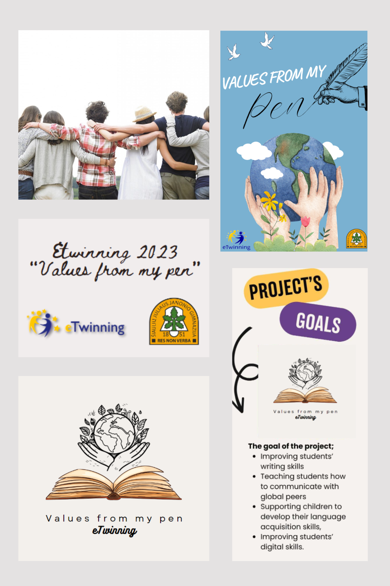 Nuotrauka 2: eTwinning projektas „Values from my pen”