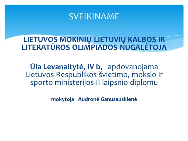 Sveikiname konkursų ir olimpiadų nugalėtojus!