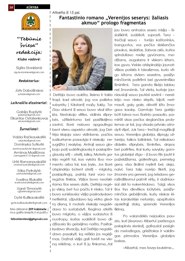 Laikraštis „Tebūnie šviesa” Nr.39