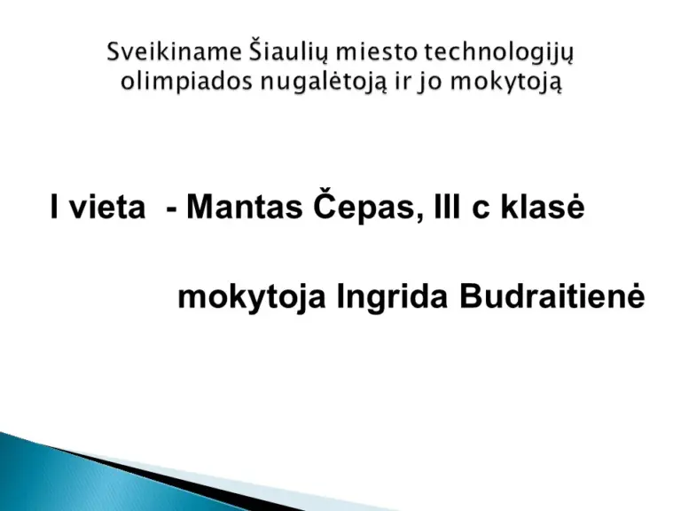 Sveikiname konkursų ir olimpiadų nugalėtojus ir prizininkus