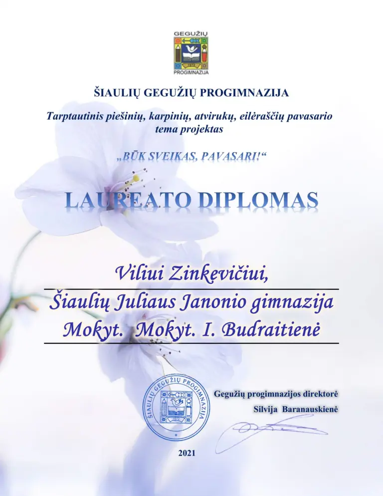 Tarptautinis piešinių, karpinių, atvirukų, eilėraščių pavasario tema projektas „BŪK SVEIKAS, PAVASARI!”