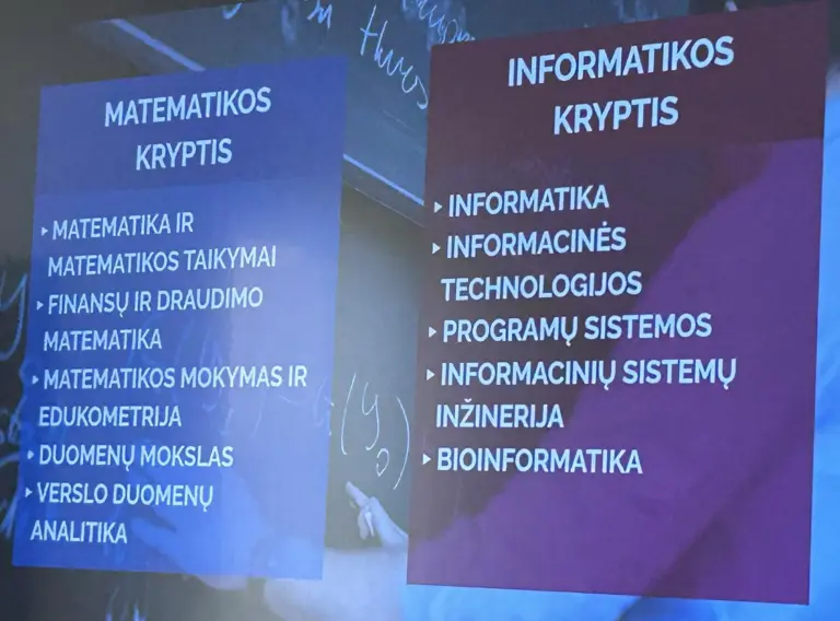 Nuotrauka 4: Susitikimas su gimnazijos absolventėmis ir Vilniaus Universiteto studentėmis Roberta Jurpalyte ir Emilija Abromaityte