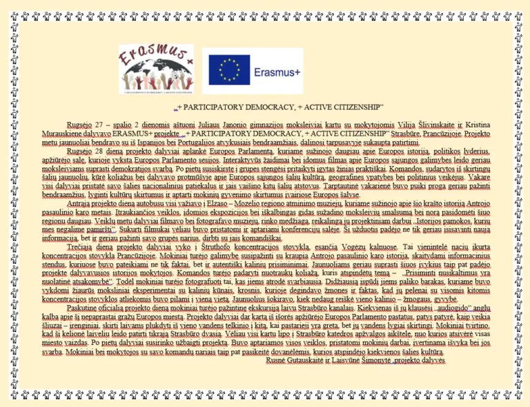 ,,+ PARTICIPATORY DEMOCRACY, + ACTIVE CITIZENSHIP”