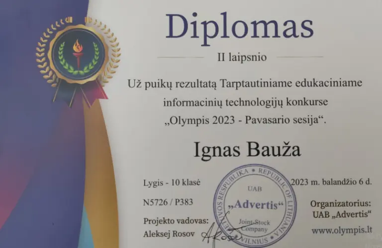 Nuotrauka 2: Informacinių technologijų konkursas Olympis -2023