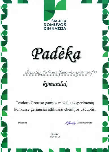 Nuotrauka 3: Respublikinis Grotuso gamtos mokslų eksperimentų konkursas