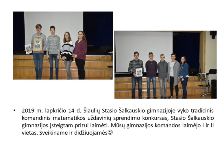 Mūsų šaunieji matematikai