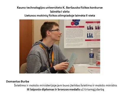 Europos Sąjungos jaunųjų mokslininkų konkurso nacionalinio etapo nugalėtojai
