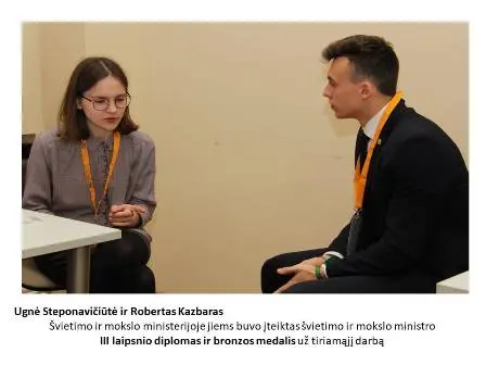 Europos Sąjungos jaunųjų mokslininkų konkurso nacionalinio etapo nugalėtojai