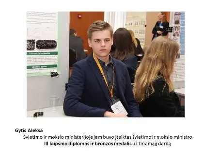 Europos Sąjungos jaunųjų mokslininkų konkurso nacionalinio etapo nugalėtojai