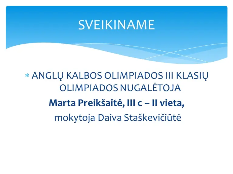 Nuotrauka 2: Sveikiname olimpiadų nugalėtojus
