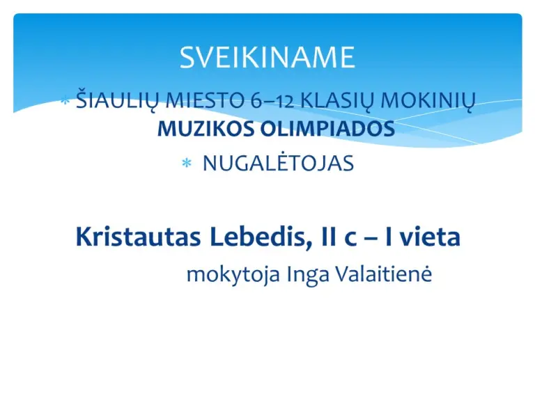 Šiaulių miesto chemijos olimpiados nugalėtojai